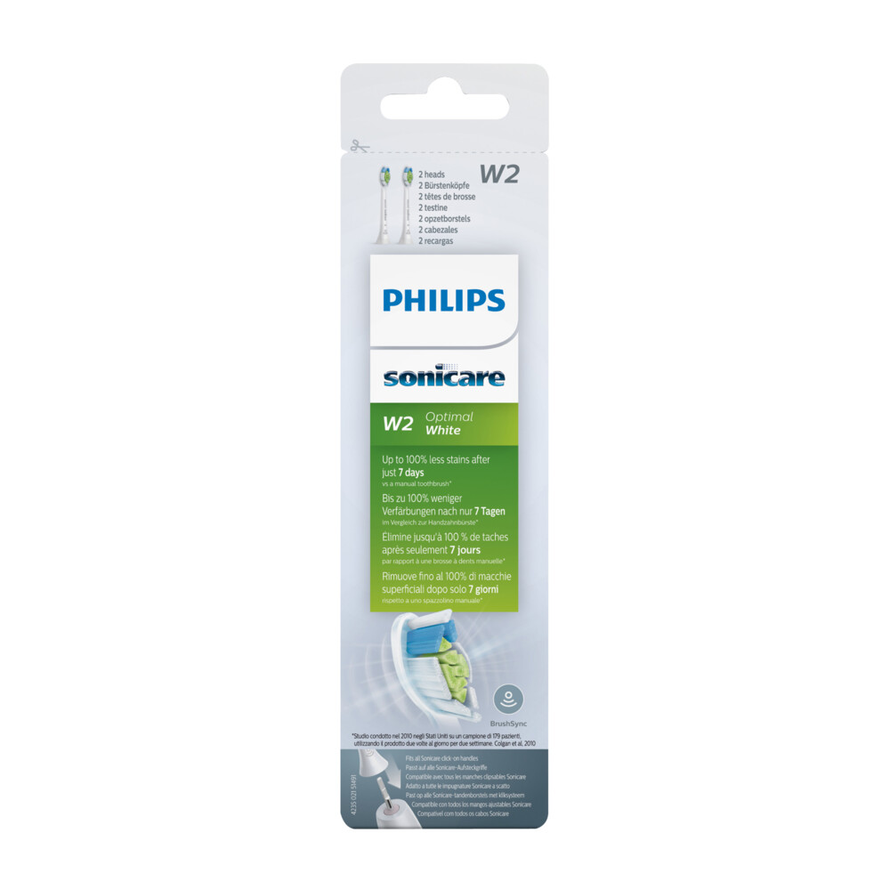Philips Sonicare Opzetborstels Optimal White Wit2 stuks