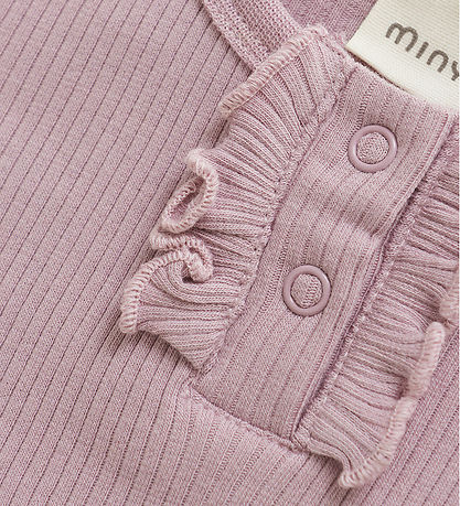 Minymo Body L/æ - Modal/Baumwolle - Rib - Dawn Pink