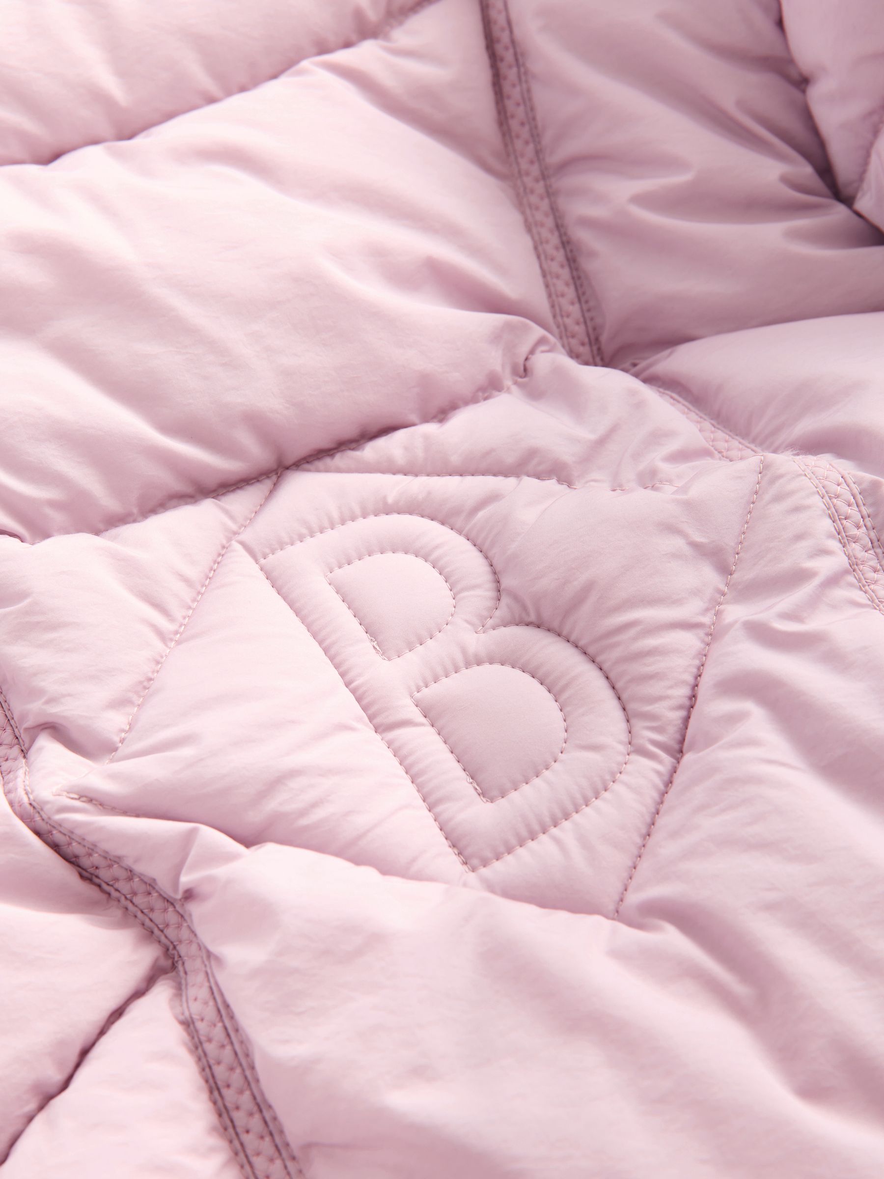 Roze - Baker by Ted Baker - Regenbestendige gewatteerde jas met strikzak en V-vormige print
