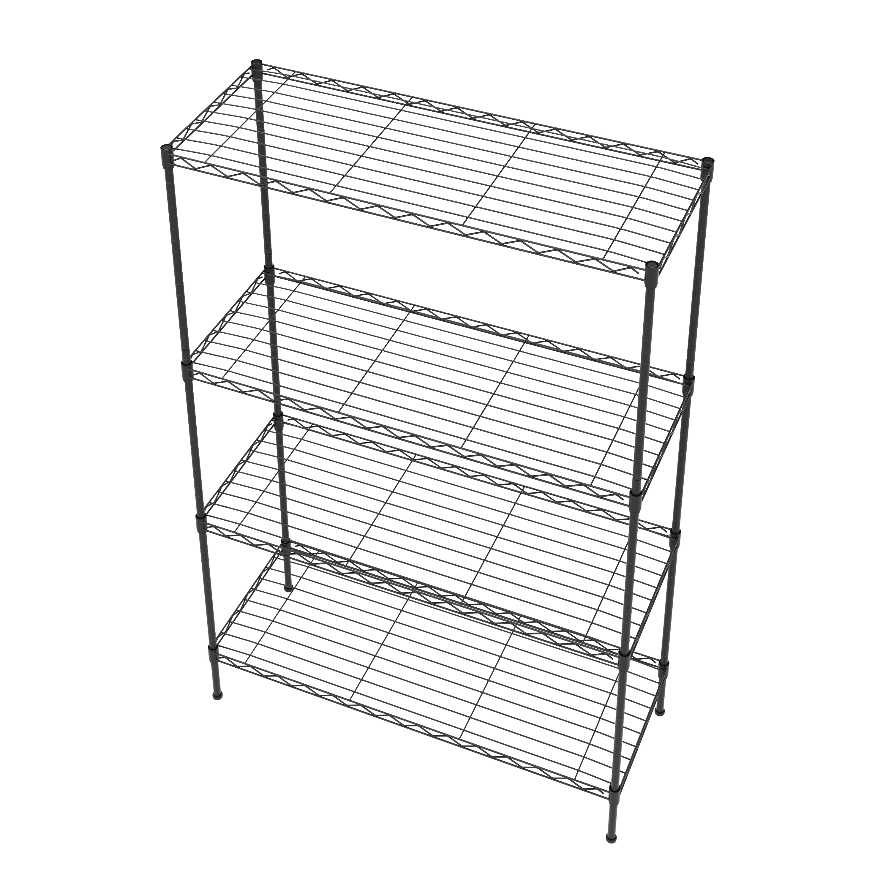 Regal Metall höhenverstellbar 90 x 35 x 137 cm schwarz