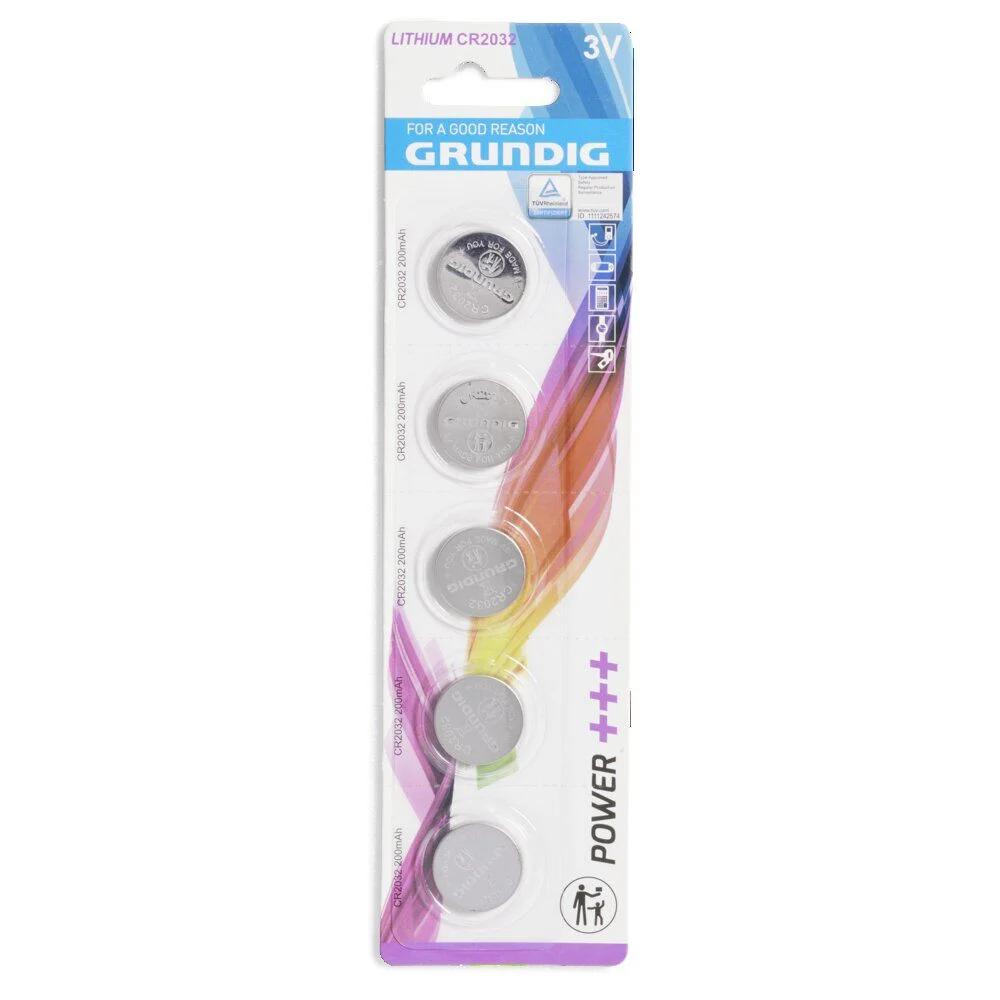Lot de 5 piles bouton CR2032