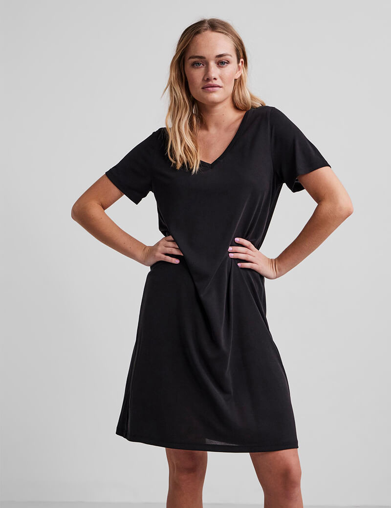 PIECES ROBE COL V KAMALA NOIR