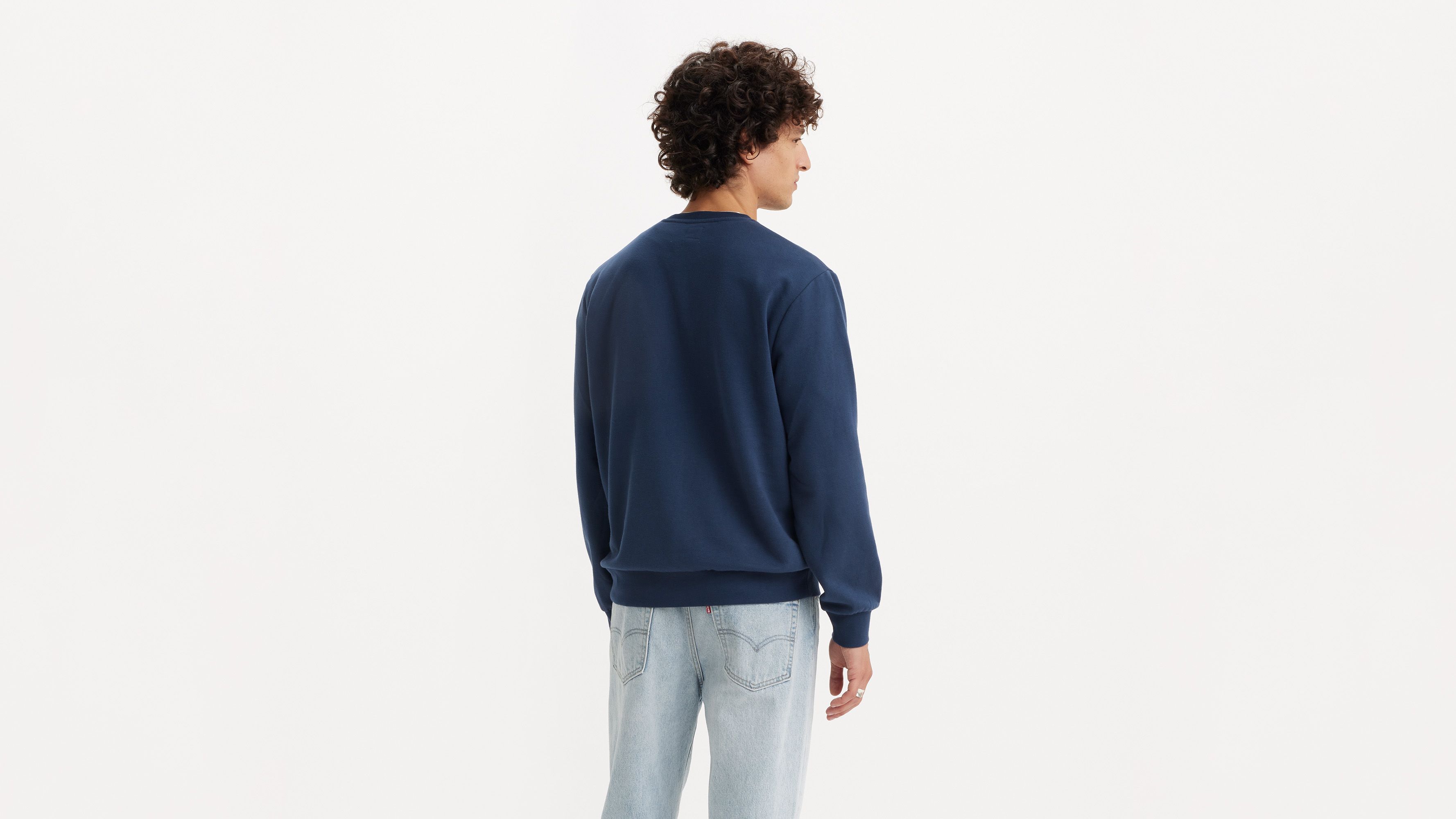 Standard Fit Graphic Crewneck Sweatshirt - Dress Blues - Blue