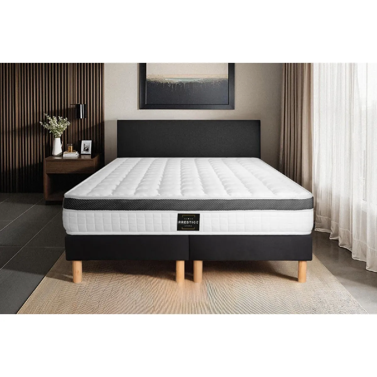 Prestige Literie Supérieur - 160x200 - Noir
