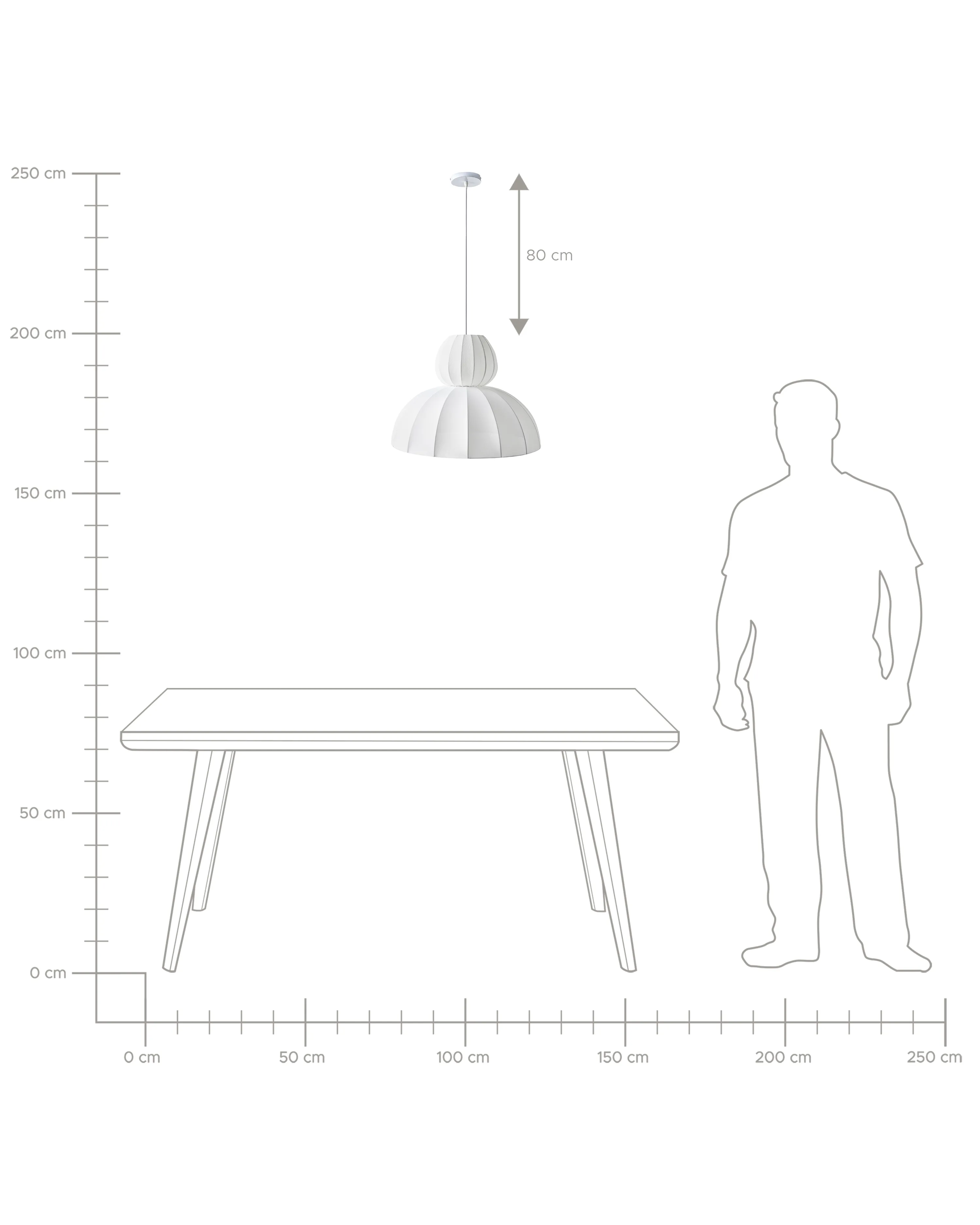 Hanglamp GOELETTE Kunstzijde Wit