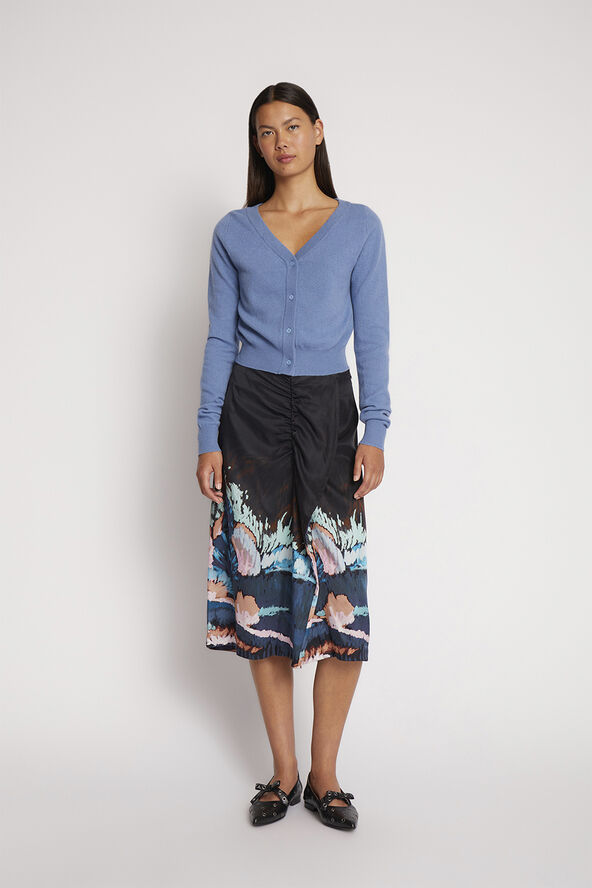 MUNTHE SIGNA Printed Viscose Skirt Black