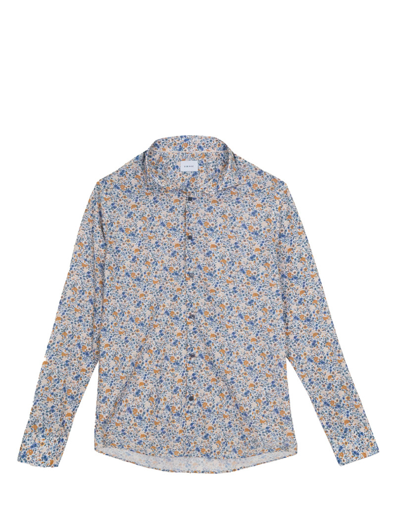 SSEINSE CHEMISE HOMME MANCHES LONGUES EN COTTON BLANC BLEU