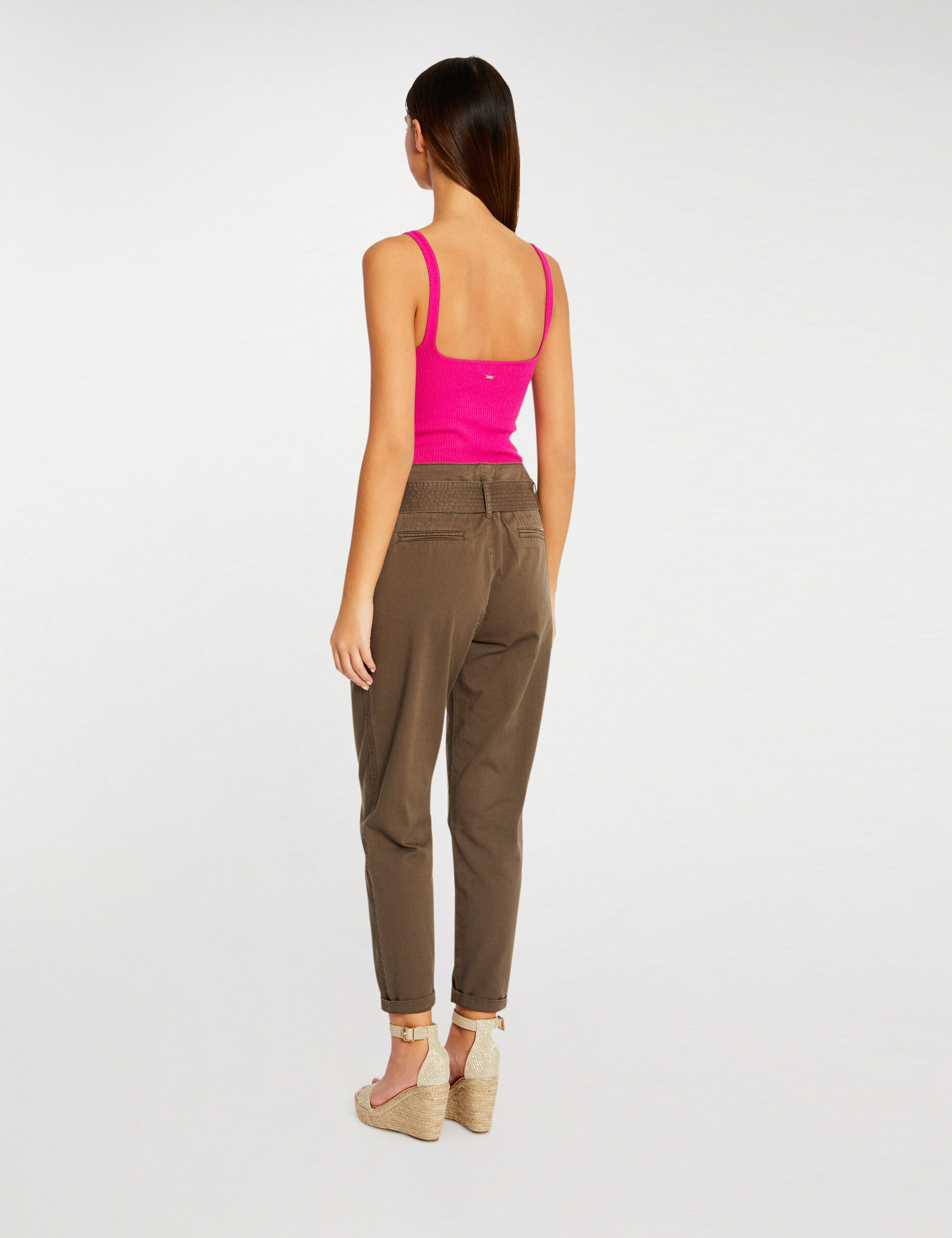 Débardeur avec bretelles à ornements rose fonce femme - rose_fonce