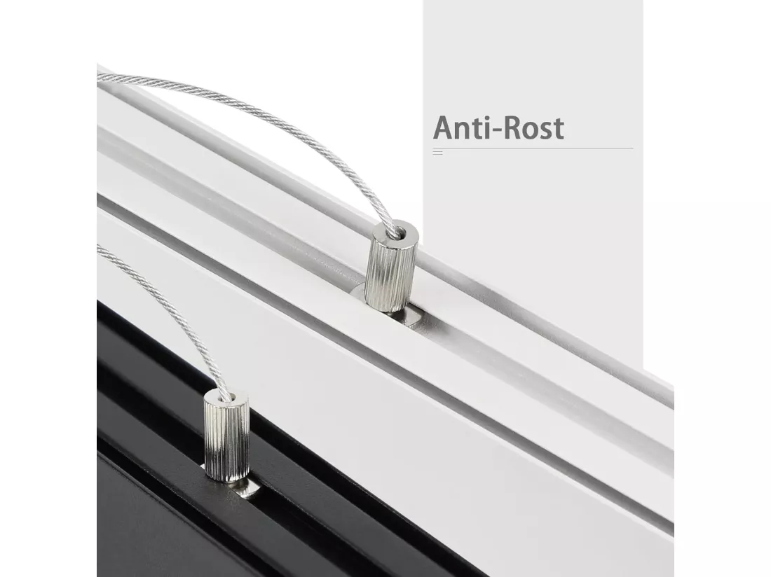 NETTLIFE Suspension LED Diam.107CM 32W 3000K-6500K Table à Intensité Variable Noir avec Lampe Design Linéaire Moderne pour Salle à Manger Bureau