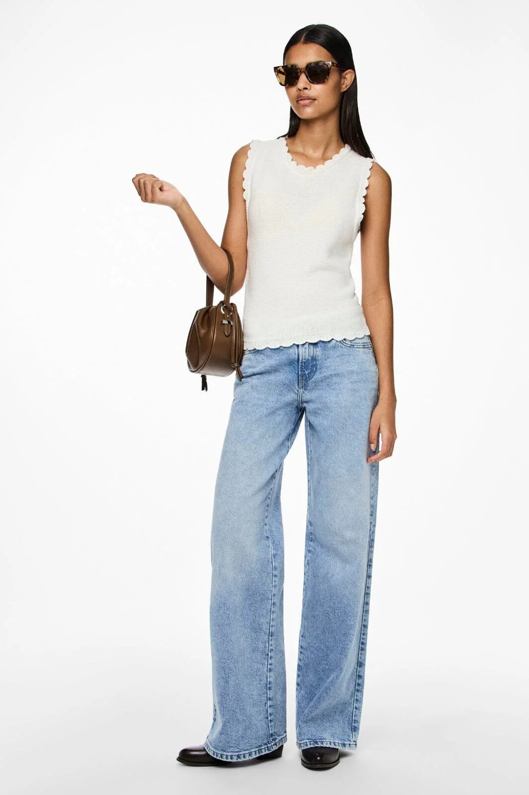 Pieces Pcselma Lw Wide Jeans Lb