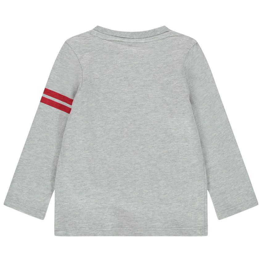 T-shirt manches longues print Mickey Disney - Gris chiné