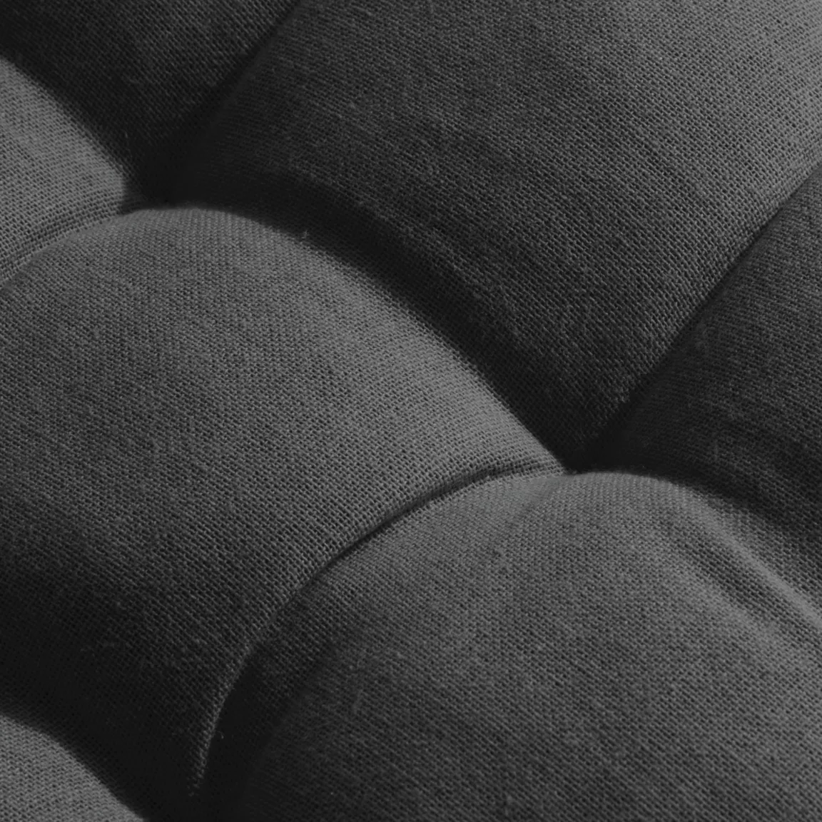 Coussin de chaise rond coton (40 cm) Pixel Gris anthracite