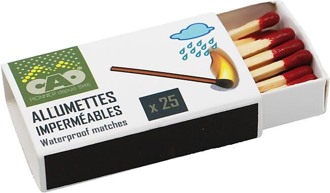 CAO - ALLUMETTES IMPERMEABLES EN BOITE X 4