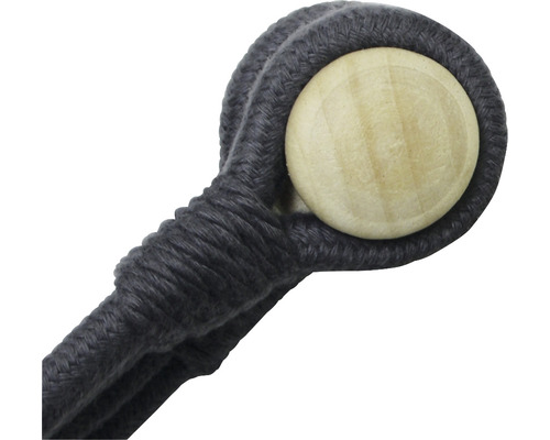 Strikkoord met magneet, grijs, 47 cm, 2 stuks.