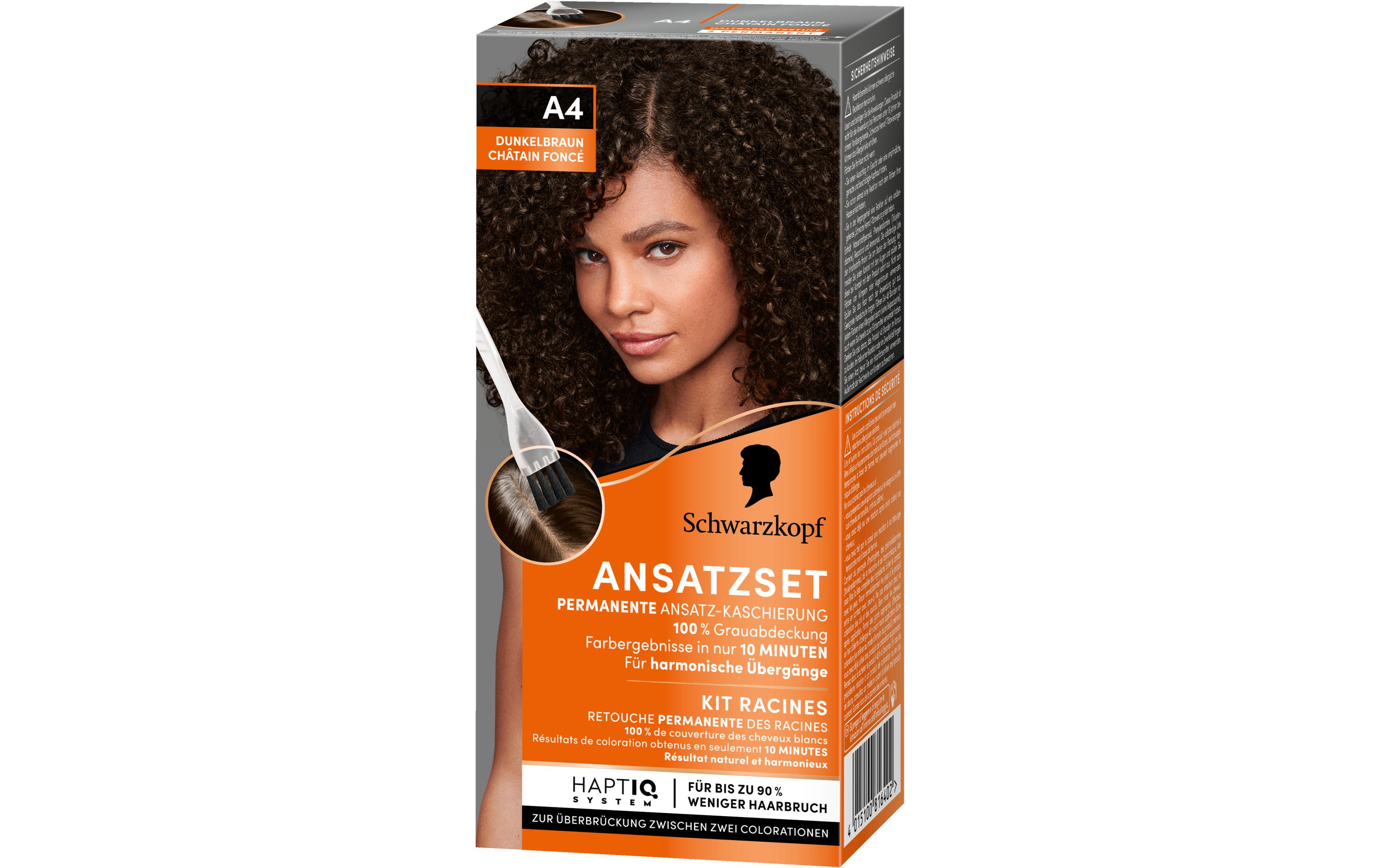 Haarcoloration Dunkelbraun A4Permanente Ansatz-Kaschierung verleiht dem Haar harmonische Übergänge