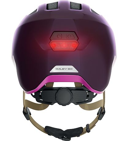 Abus Fahrradhelm - Smiley 3.0 Ace LED - Royal Purple