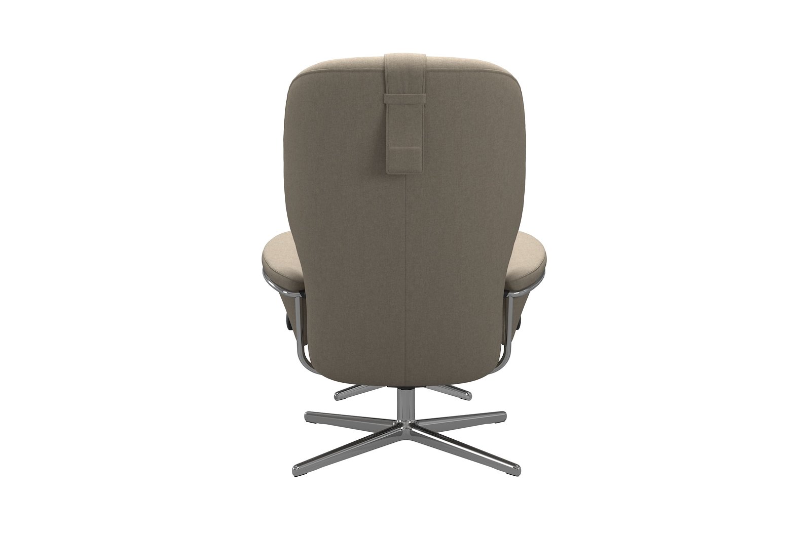 Rome lenestol m/krakk Tekstil Calido Light Beige - Cross - Chrome