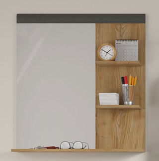 Garderobenspiegel Blanshe 79x85x16 cm Dark Grey/Eiche Navarra