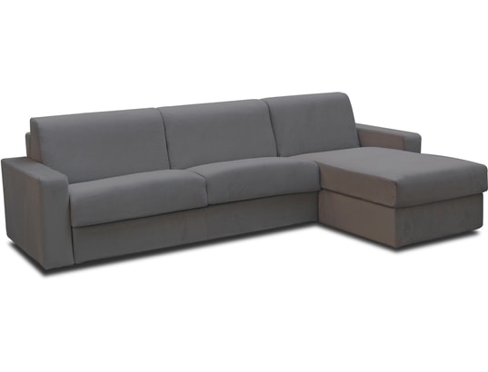 CITY - Canapé lit Amsterdam2 angle reversible mf gris foncé mat 140