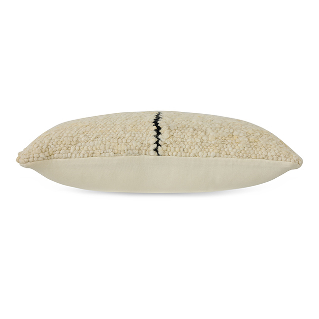 Sierkussen Natural wool striped 50x30 cm