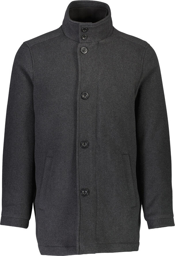 Bison Relaxed-fit wool car coat Grå