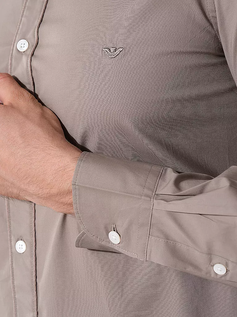 EMPORIO ARMANI Hemd Slim Fit beige