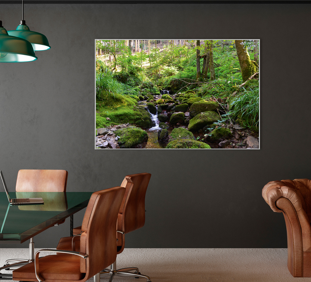 Akustikbild FLUßLAUF IM WALD 2 80x120cm, 7kg