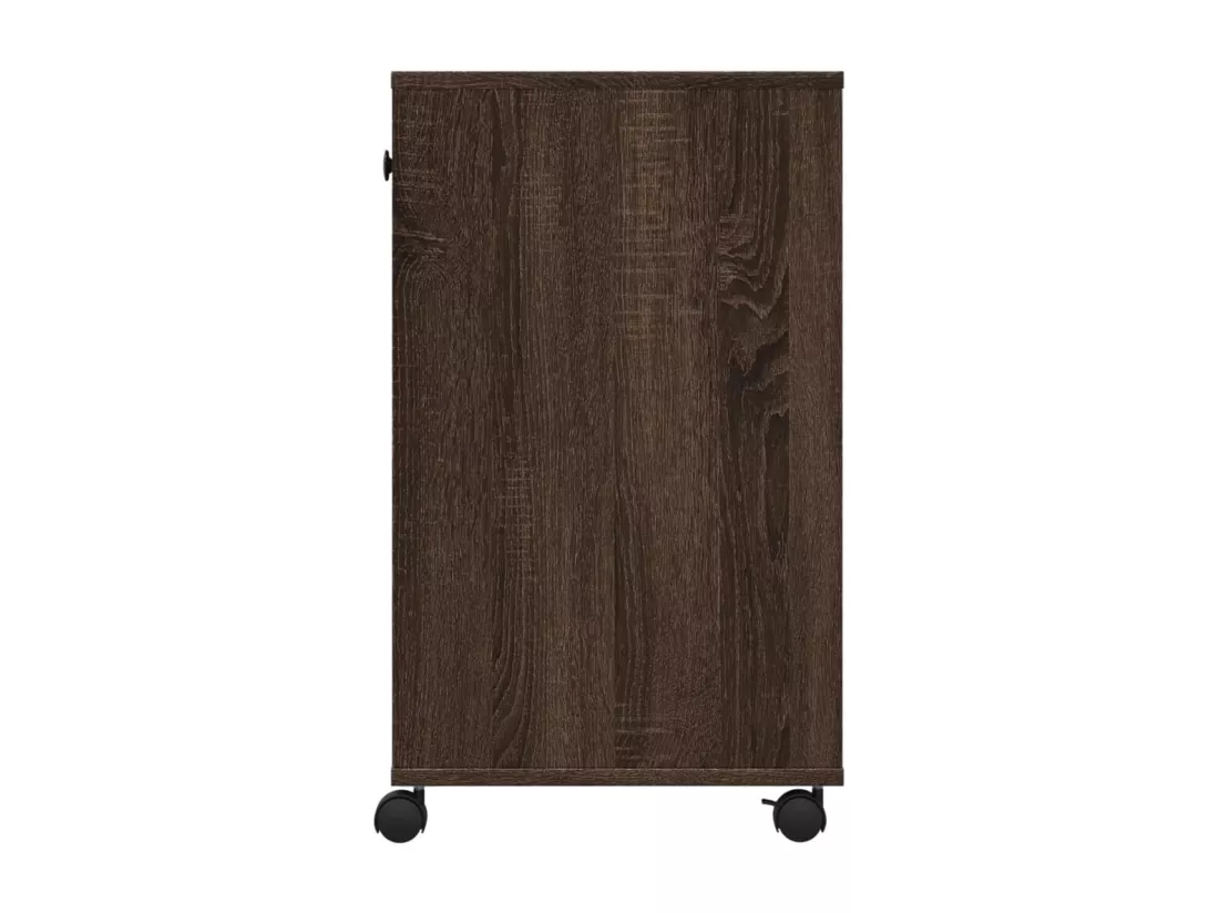 Support d'imprimante avec roulettes chêne marron 60x40x68,5 cm