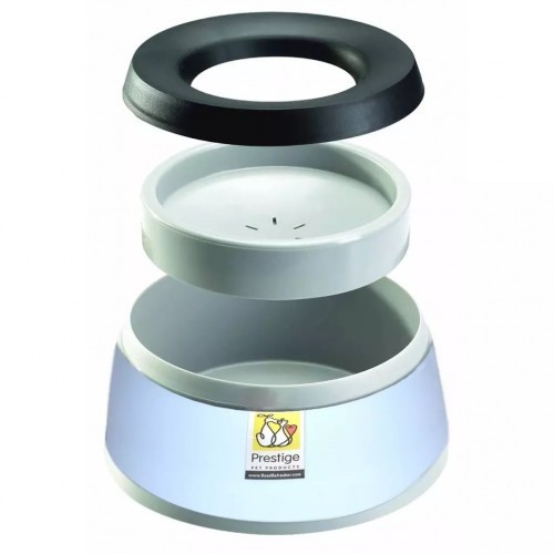 Tigela de água anti-respingos para cães ou gatos, azul
