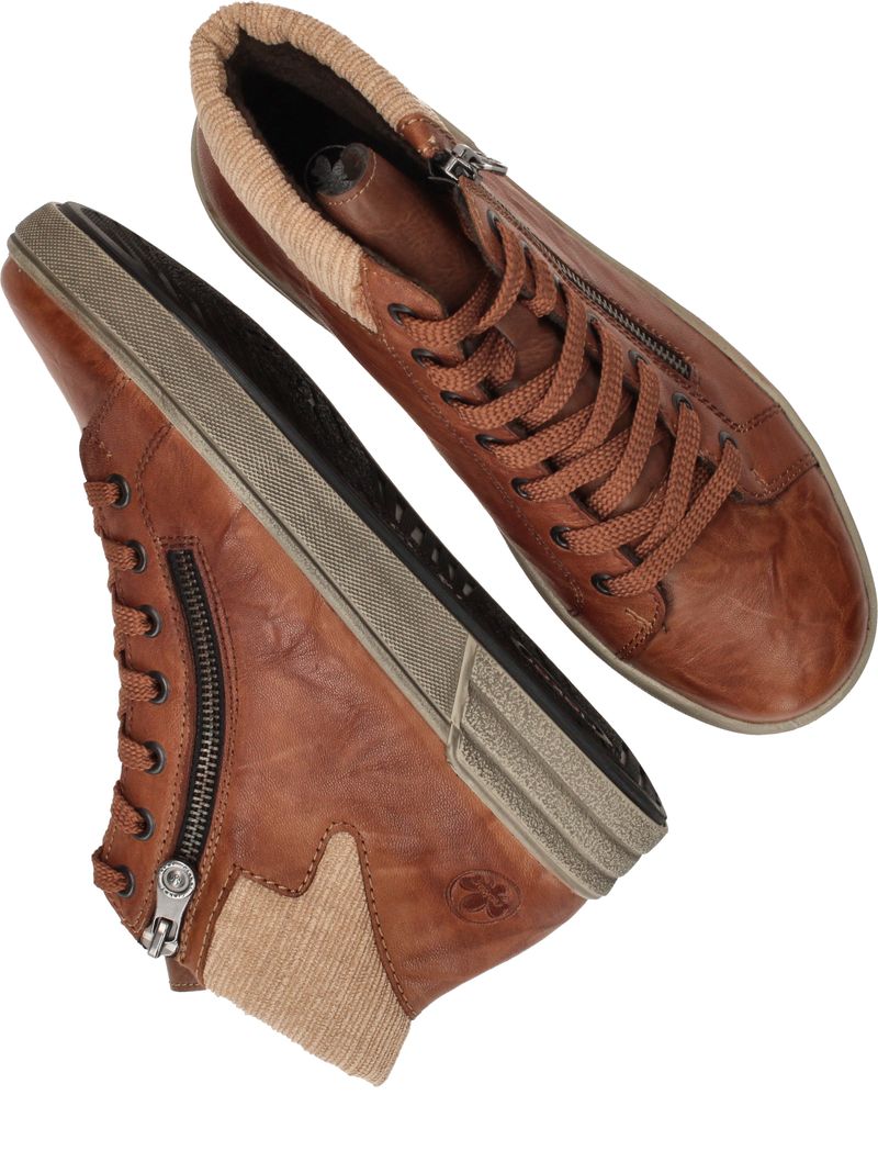 Rieker Veterboots Bruin Dames