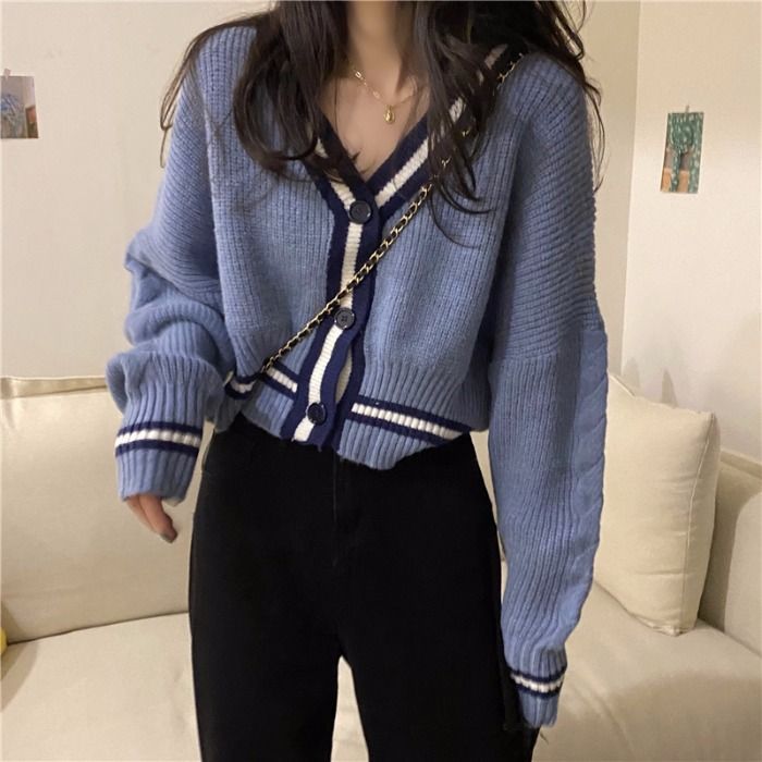 Dute - Contrasterende rand cardigan