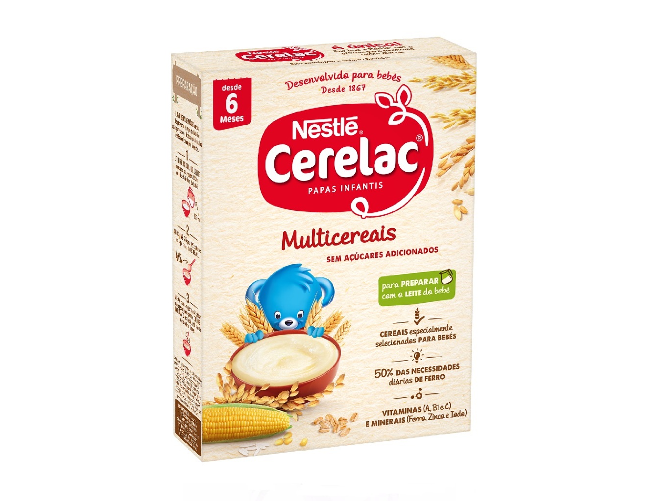 FARINHA NÃO LÁCTEA CERELAC MULTICEREAIS 250G