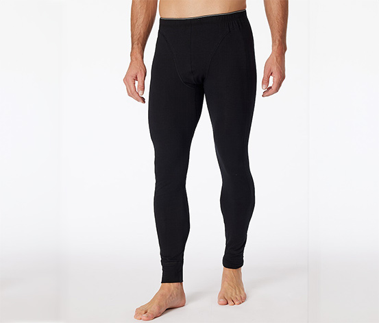 SCHIESSER lange Unterhose mit Bio-Baumwolle, schwarz