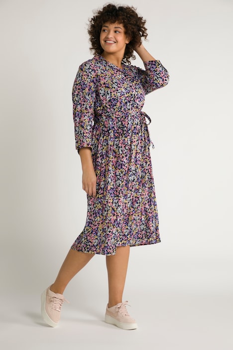 Bellieva-Midikleid, Stillfunktion, Reverskragen, 3/4-Arm