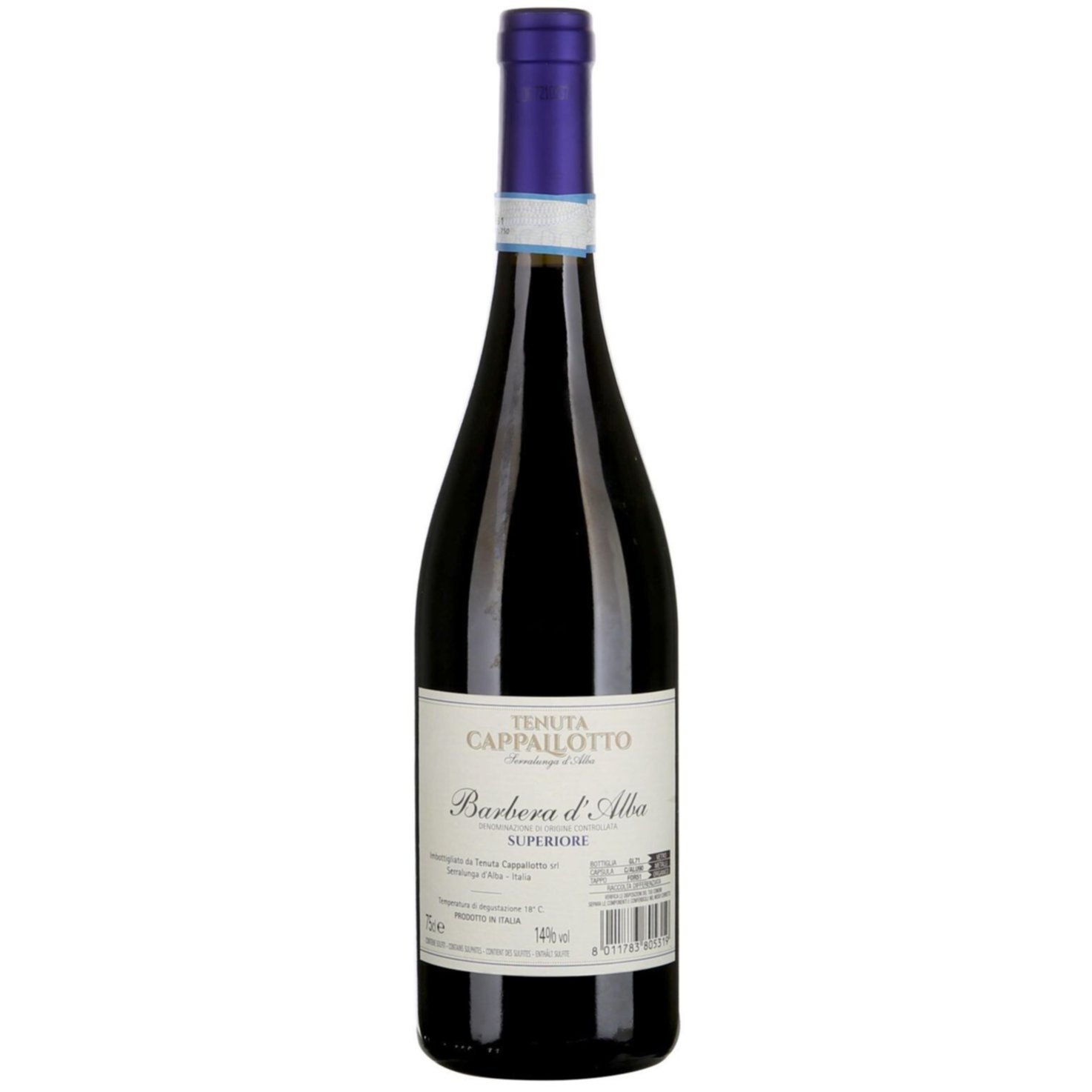 Barbera d'Alba DOC Superiore Tenuta Cappallotto -75cl