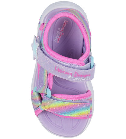 Skechers Sandalen m. Lichter - Dreamy Einhörner - Lavender/Multi