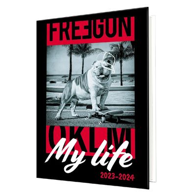 Agenda Freegun Primaire - 1 jour par page - 12,5 x 17,5 cm - chien - Oberthur