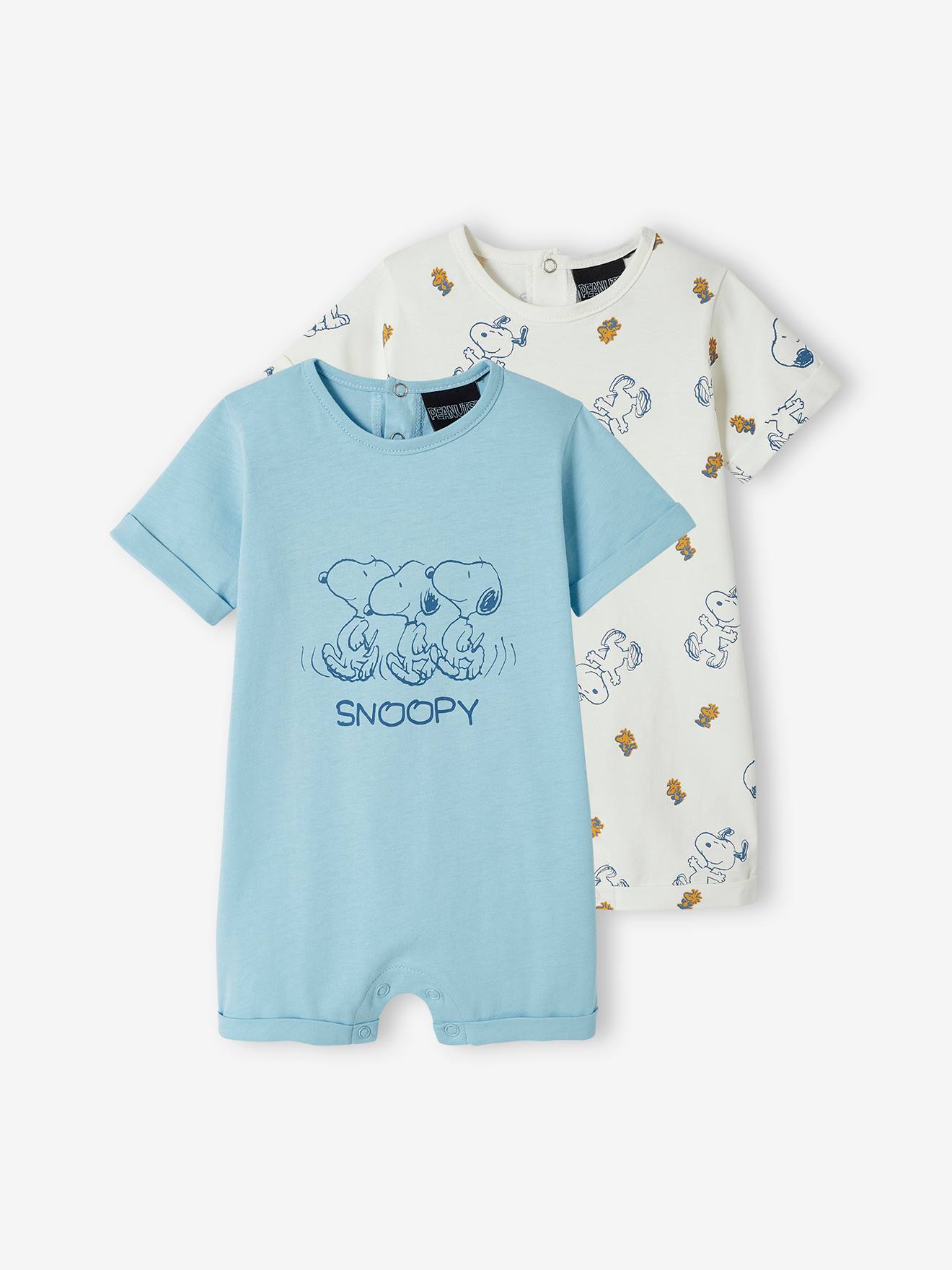 Lote com 2 macacões curtos para bebê Snoopy Peanuts® 0052