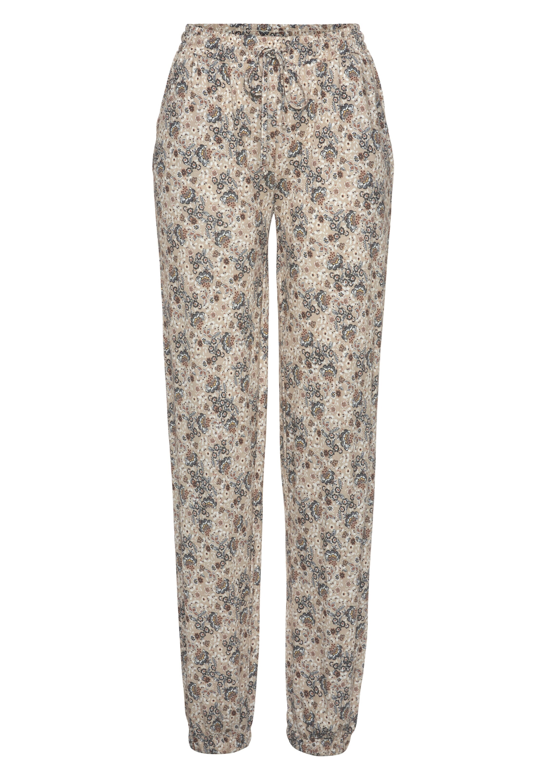 Vivance Jerseyhose in beige-bedruckt