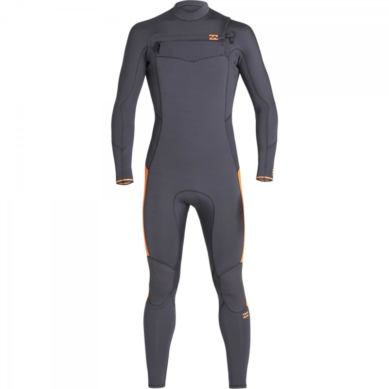 Combinaison Billabong Furnace Absolute 4/3mm Front Zip 2020 - Orange - The Corner Shop