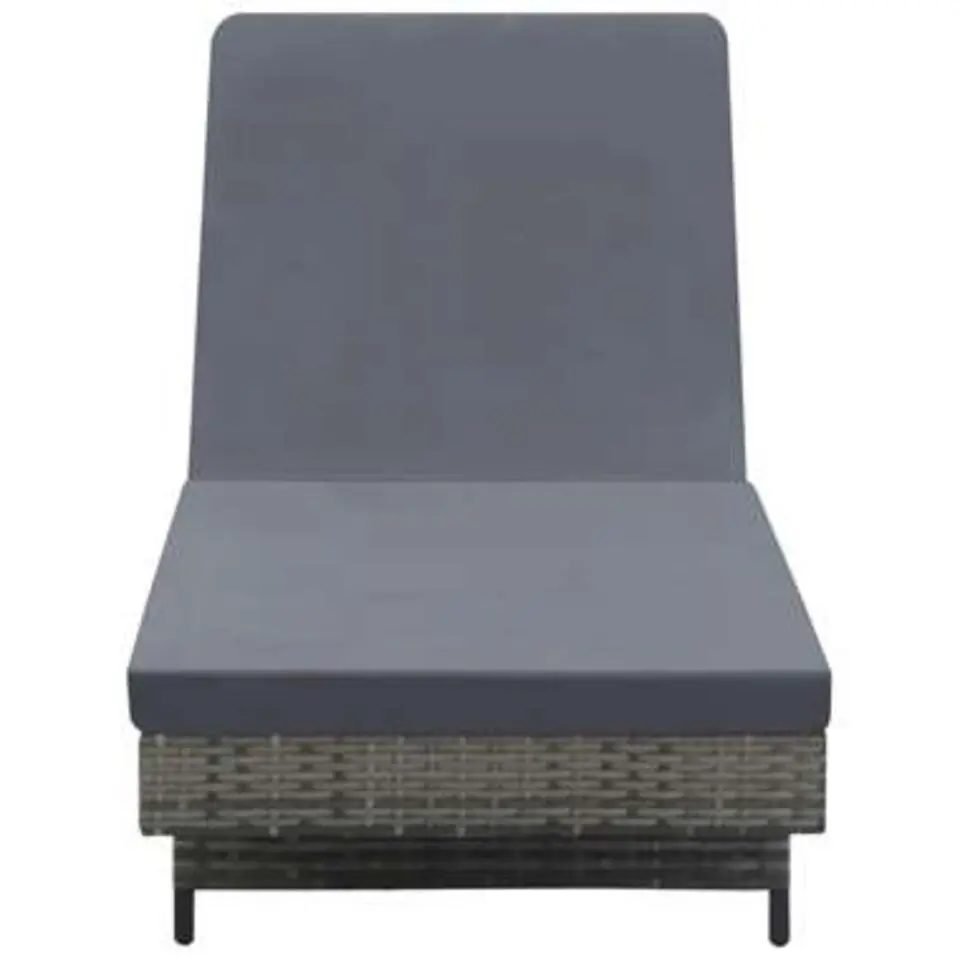 vidaXL - Ligbed - Antraciet - Poly rattan