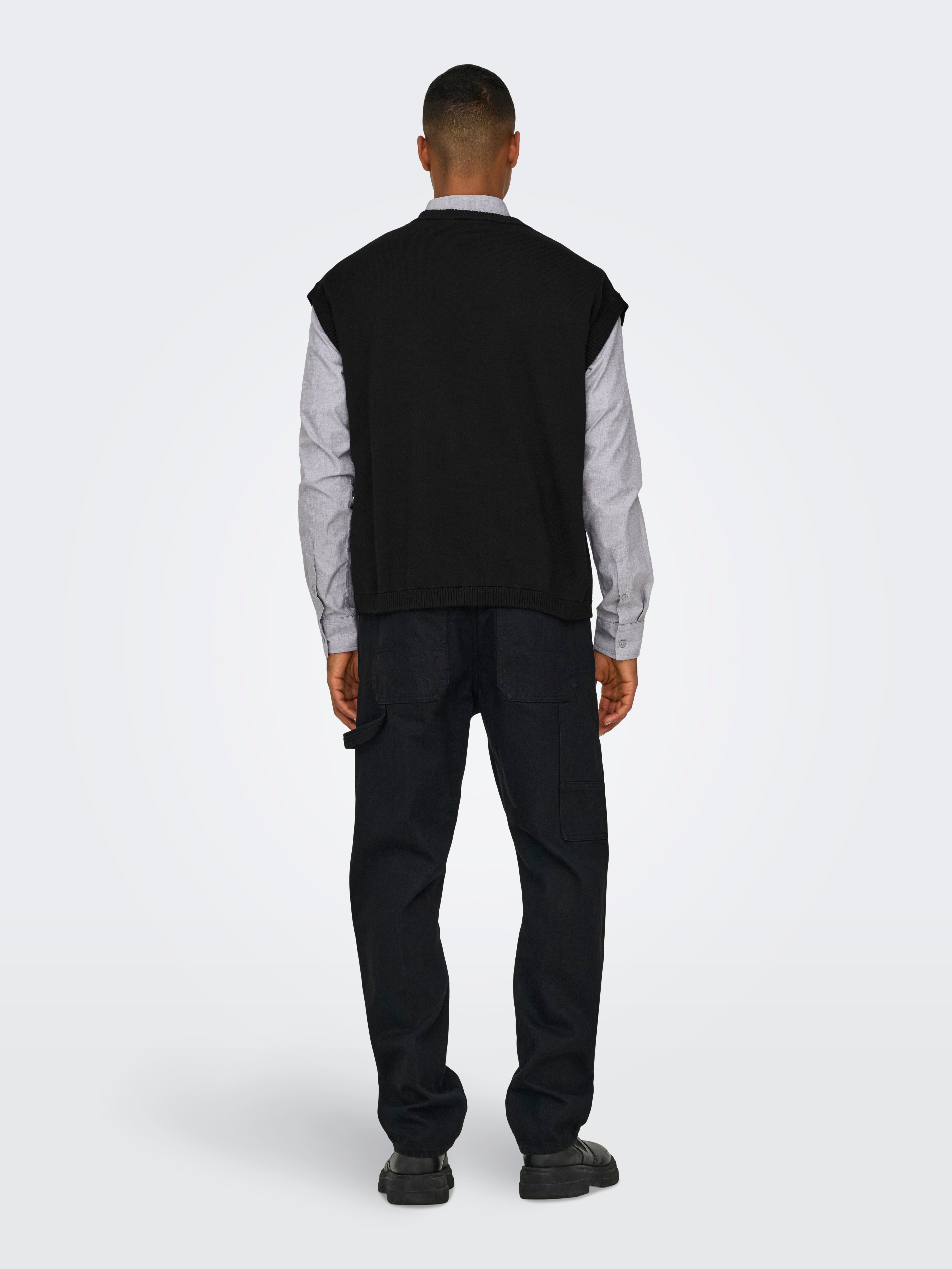 ONSLUSIM Strickweste Black
