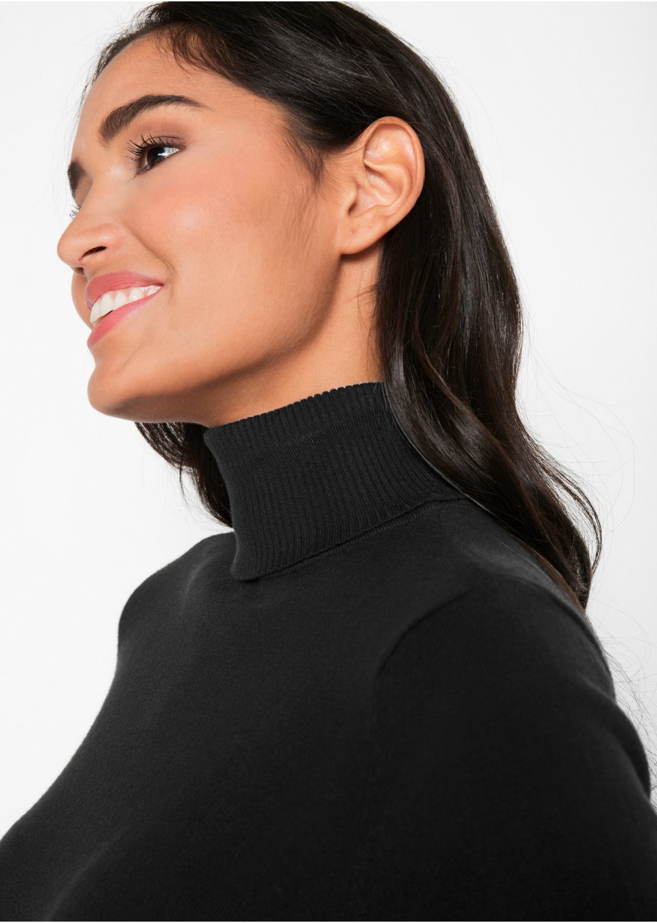 Pull à col roulé en fine maille