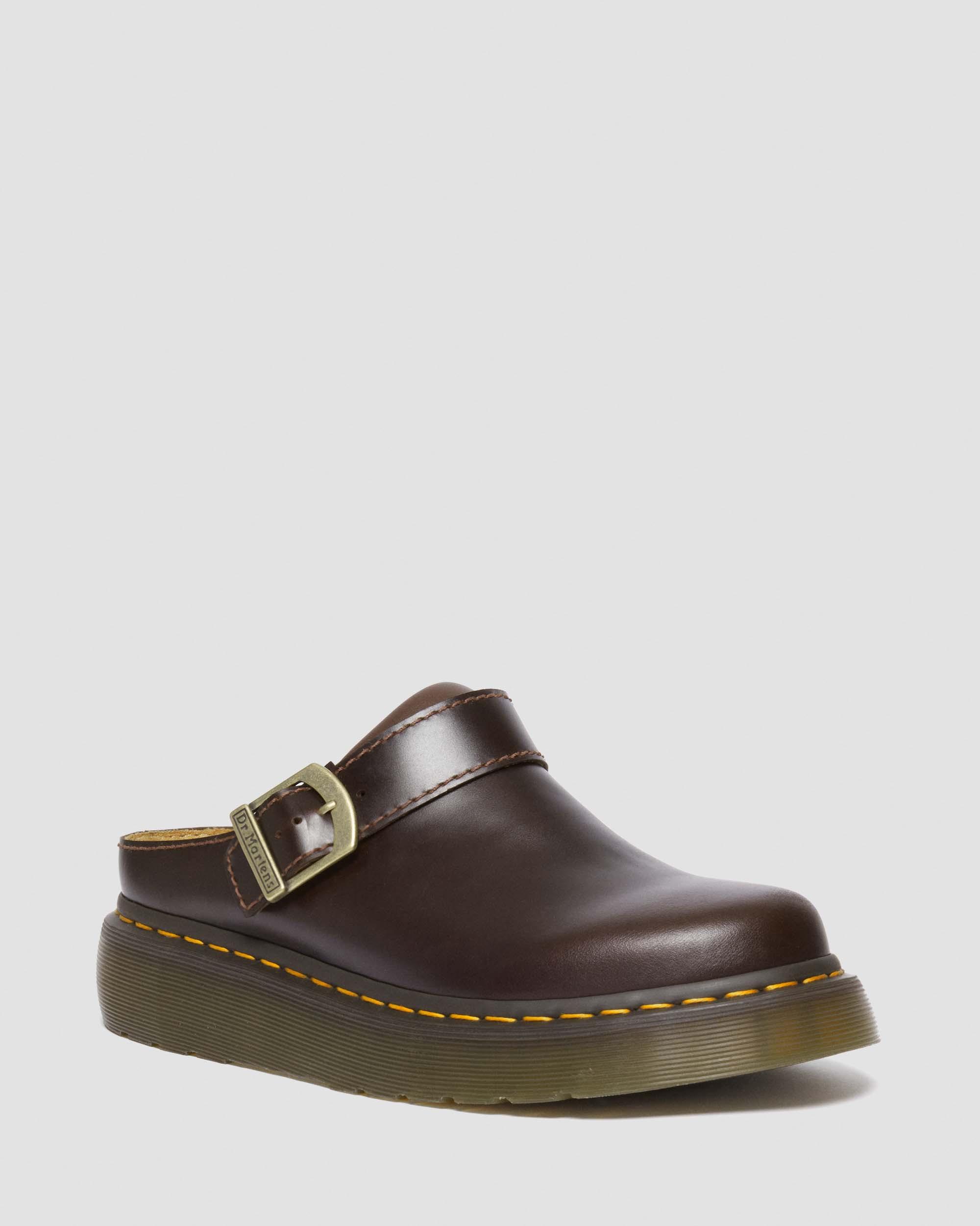 Laketen Leder Plateau Mules