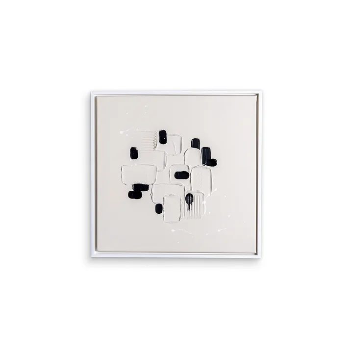 Studio Mykoda - SAHAVA Kasbah 1, 80 x 80 cm, beige hell / Rahmen weiss