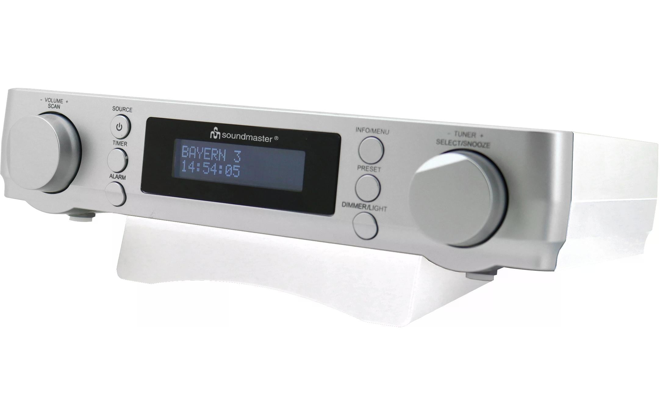 Küchenradio UR2022SI SilberUnterbauradio für die Küche mit DAB+/UKW, LED-Arbeitsplatzbeleuchtung