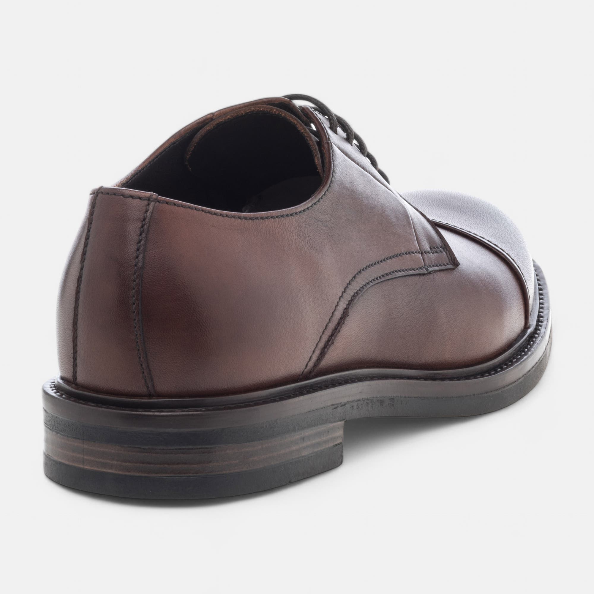 Derbies Homme en cuir cognac