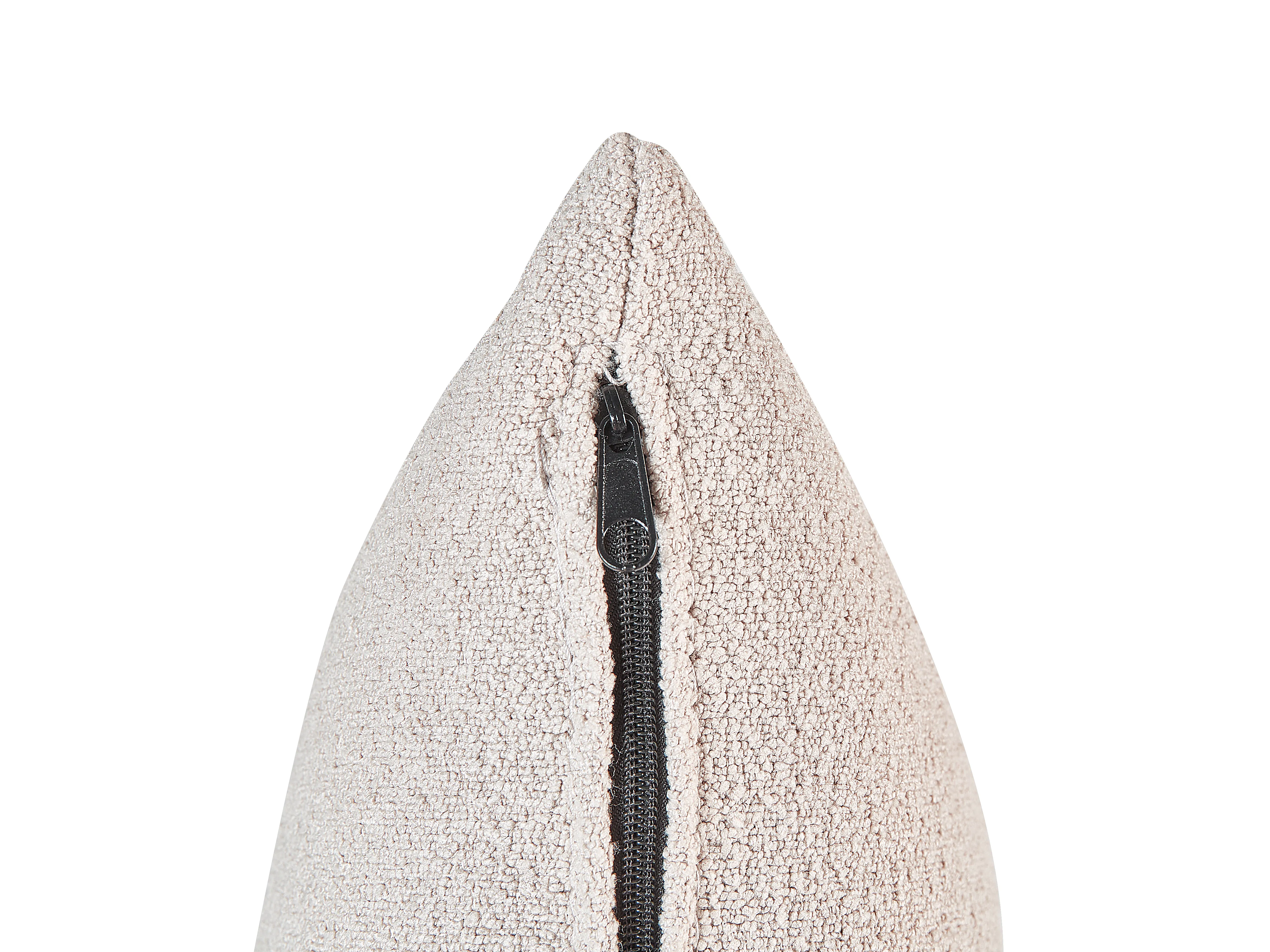 Rechtszijdige chaise longue CHEVANNES Bouclé Lichtbeige