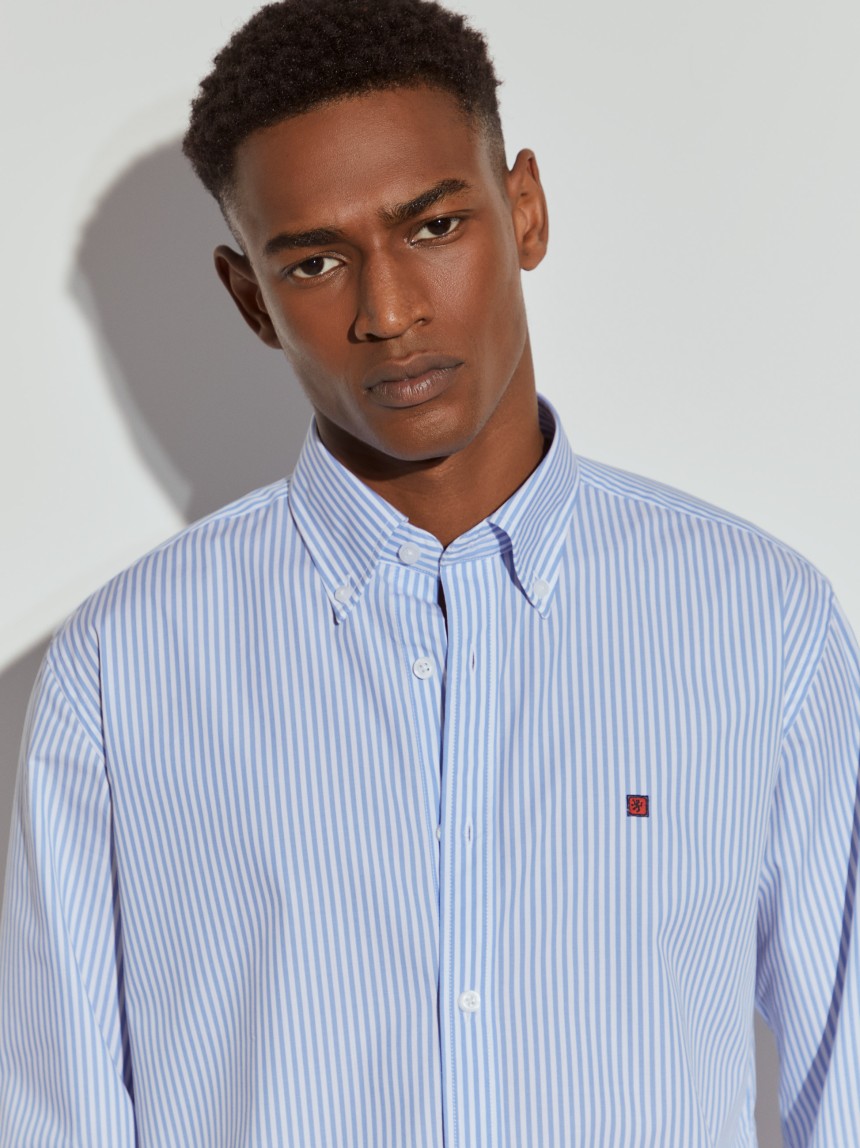 Camisa de riscas slim fit