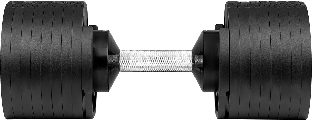 Miweba Sports verstellbare Kurzhantel VH200, Stahl, 2-28 kg, Hantelstange mit Profil, Halte-Gestell (28 kg)